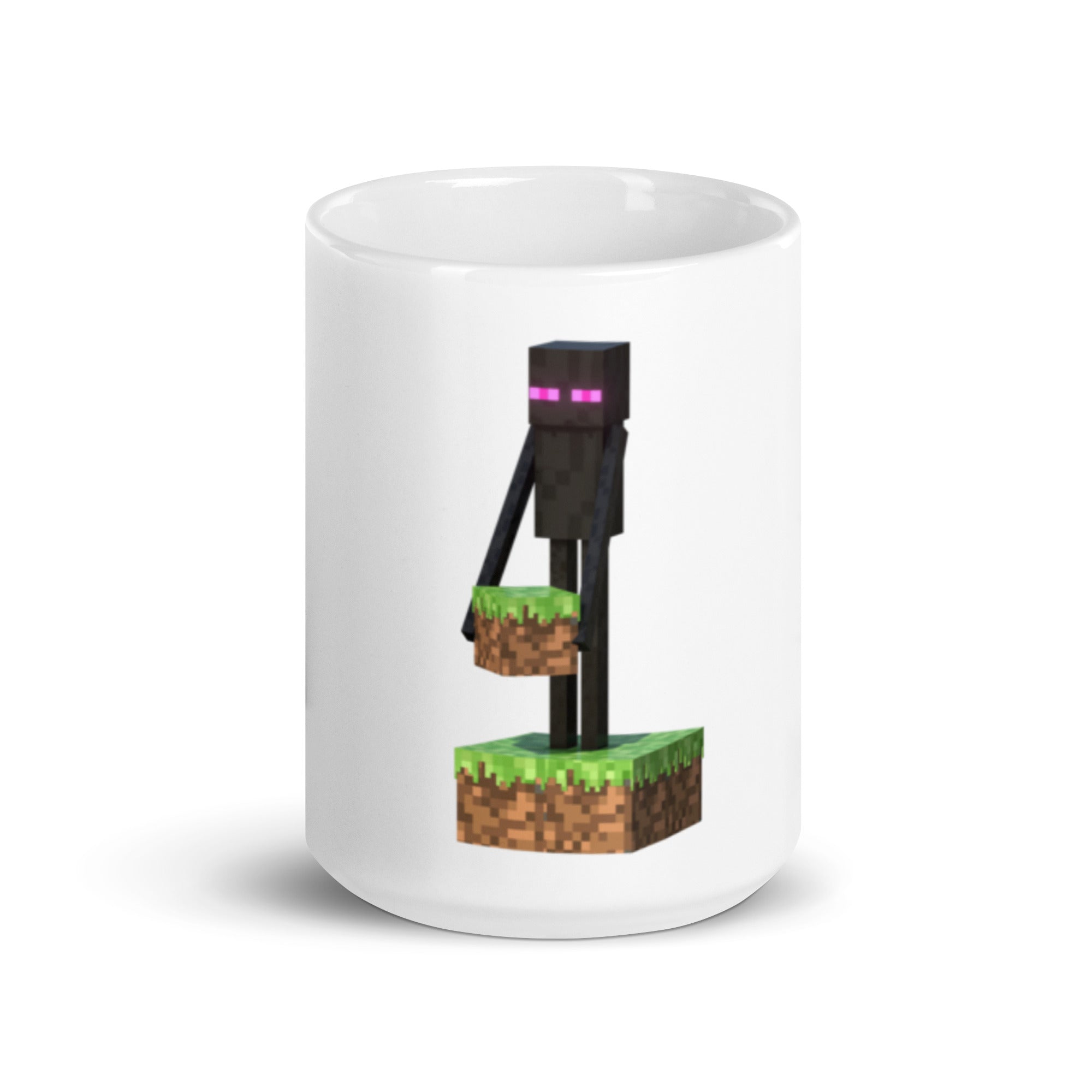 Minecraft Enderman Design White Glossy Mug