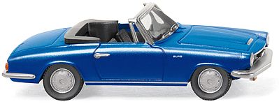 Wiking 18649 HO Scale Glass 1700 GT Convertible - Assembled -- Blue