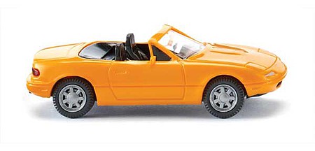Wiking 18806 HO Scale 1989 Mazda MX5 Convertible - Assembled -- Melon Yellow