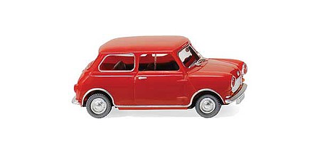 Wiking 22605 HO Scale 1959 Morris Austin 7 Mini-Minor - Assembled -- Red