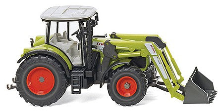 Wiking 36311 HO Scale Claas Arion 630 Tractor w/Front-End Loader - Assembled -- Claas (green, white)
