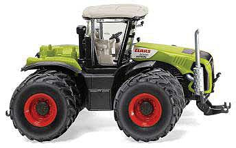 Wiking 36398 HO Scale Claas Xerion 5000 Dual-Tire Tractor - Assembled -- Green, Red, White