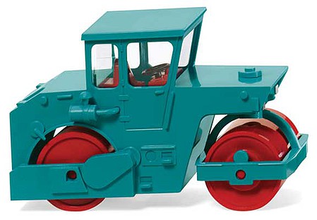 Wiking 65005 HO Scale 1978-1982 ABG Road Roller -- Water Blue, Red