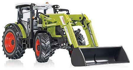 Wiking 77829 1/32 Scale Claas Arion 430 Front-End Loader - Assembled -- Claas (green, red, white)