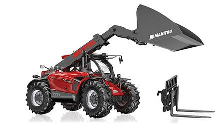 Wiking 77850 15707 Scale Manitou MLT 635 Telescopic Handler - Assembled -- Red, Black