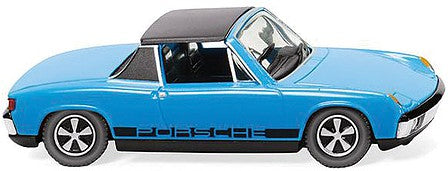 Wiking 79207 HO Scale 1969 Porsche 914 - Assembled -- Blue, Black