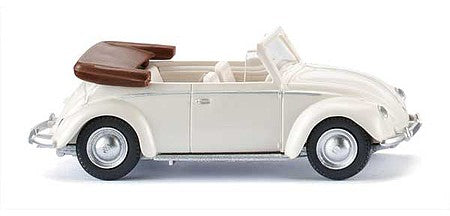 Wiking 79405 HO Scale 1961 Volkswagen Beetle Convertible - Assembled -- White