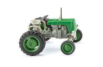 Wiking 87649 HO Scale 1949 Steyr 80 Farm Tractor - Assembled -- Green, Gray