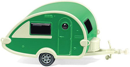 Wiking 9238 HO Scale T@B Camping Trailer - Assembled -- Green, White