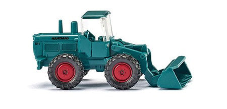Wiking 97401 N Scale 1964-1972 Hanomag Wheel Loader - Assembled -- Water Blue, Red