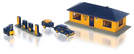 Wiking 99094 HO Scale ASG Depot Structure with Accessories -- Kit