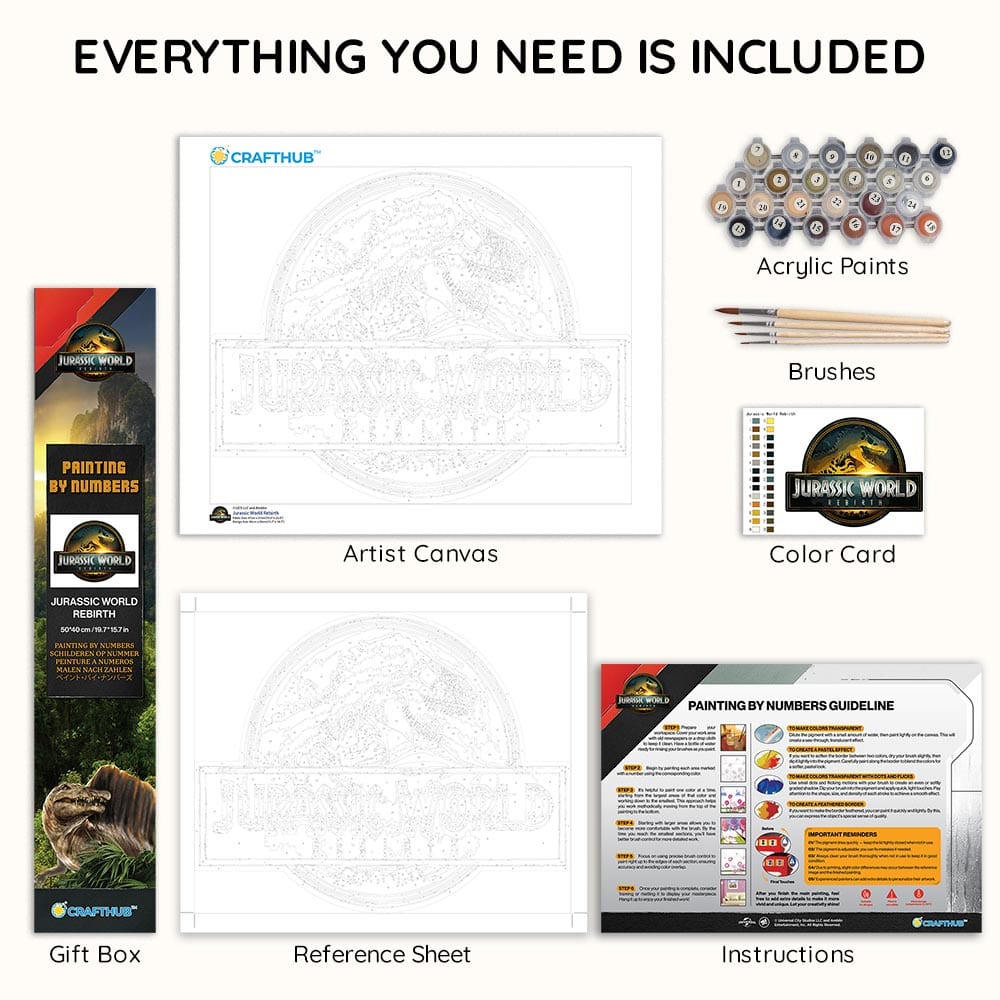 Jurassic World Rebirth - Paint By Numbers Kit