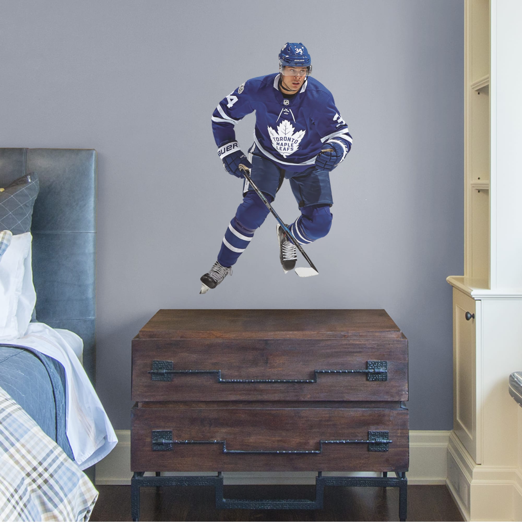 Auston Matthews - RealBig Collection - Official NHL - Toronto Maple Leafs - Reusable Vinyl Wall Decals #1