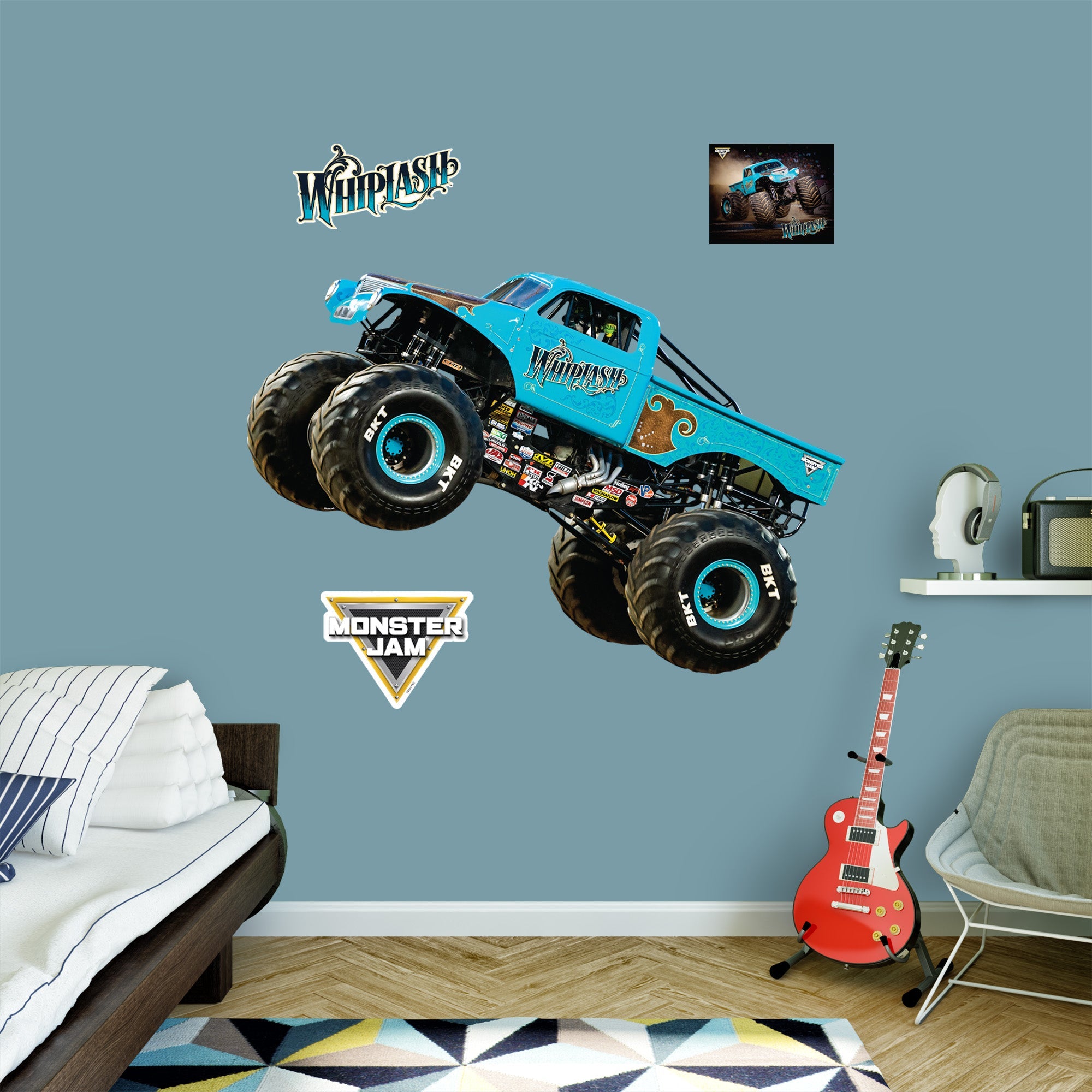 Whiplash - Monster Jam - RealBig Collection - Official Monster Jam - Reusable Vinyl Wall Decals