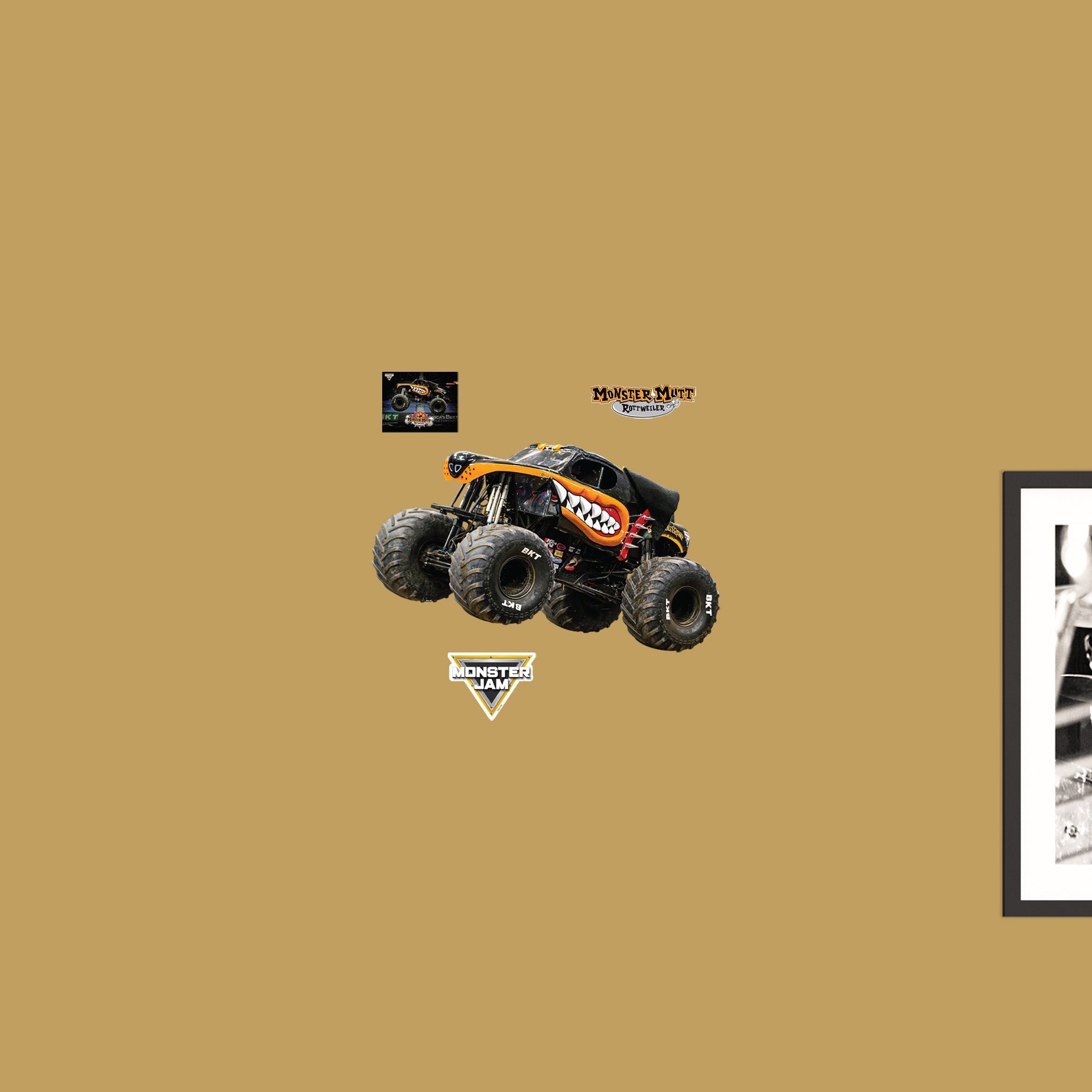 Monster Mutt Rottweiler - RealBig Collection - Official Monster Jam - Reusable Vinyl Wall Decals