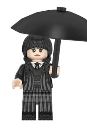 Wednesday Addams Custom Minifig