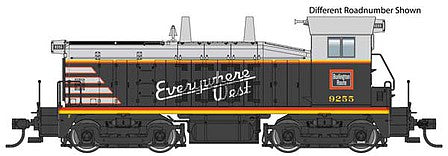 Walthers Mainline 910-10653 HO Scale EMD SW7 - Standard DC -- Chicago, Burlington & Qunicy #9249 (black, gray, yellow, red)