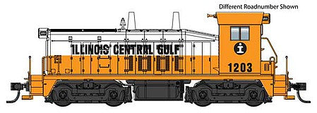 Walthers Mainline 910-10659 HO Scale EMD SW7 - Standard DC -- Illinois Central Gulf #1206 (orange, white)