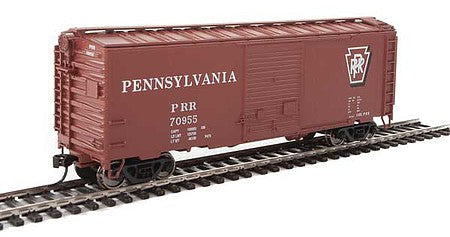 Walthers Mainline 910-2260 HO Scale 40' ACF Welded Boxcar w/8' Youngstown Door - Ready to Run -- Pennsylvania Railroad #70955