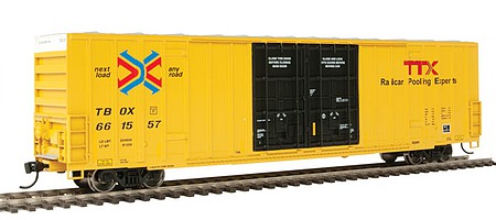 Walthers Mainline 910-2999 HO Scale 60' High-Cube Plate F Boxcar - Ready to Run -- TTX TBOX #661557
