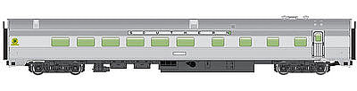 Walthers Mainline 910-30162 HO Scale 85' Budd Diner - Ready to Run -- Southern Railway (silver)