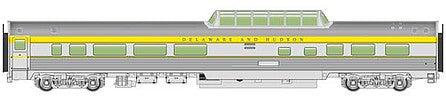 Walthers Mainline 910-30406 HO Scale 85' Budd Dome Coach - Ready to Run -- Delaware & Hudson (silver, blue, yellow)