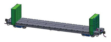 Walthers Mainline 5811 HO Scale 60' Pullman-Standard Bulkhead Flatcar (48' IL) - Ready to Run -- Indiana Harbor Belt #819008
