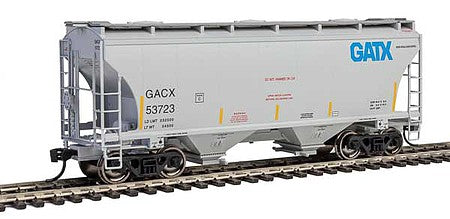 Walthers Mainline 910-7553 HO Scale 39' Trinity 3281 2-Bay Covered Hopper - Ready to Run -- GATX Corporation GACX #53723