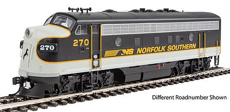 Walthers Mainline 910-9944 HO Scale EMD F7 A - Standard DC -- Norfolk Southern #271 (Tuxedo; black, Imitiation Aluminum, Dulux Gold)