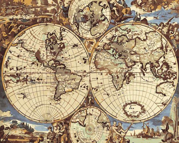 Wooden World Map