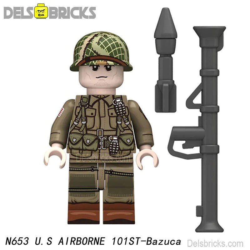 World War 2 American Airborne Infantry Soldier Custom Lego Minifigures Toys 2