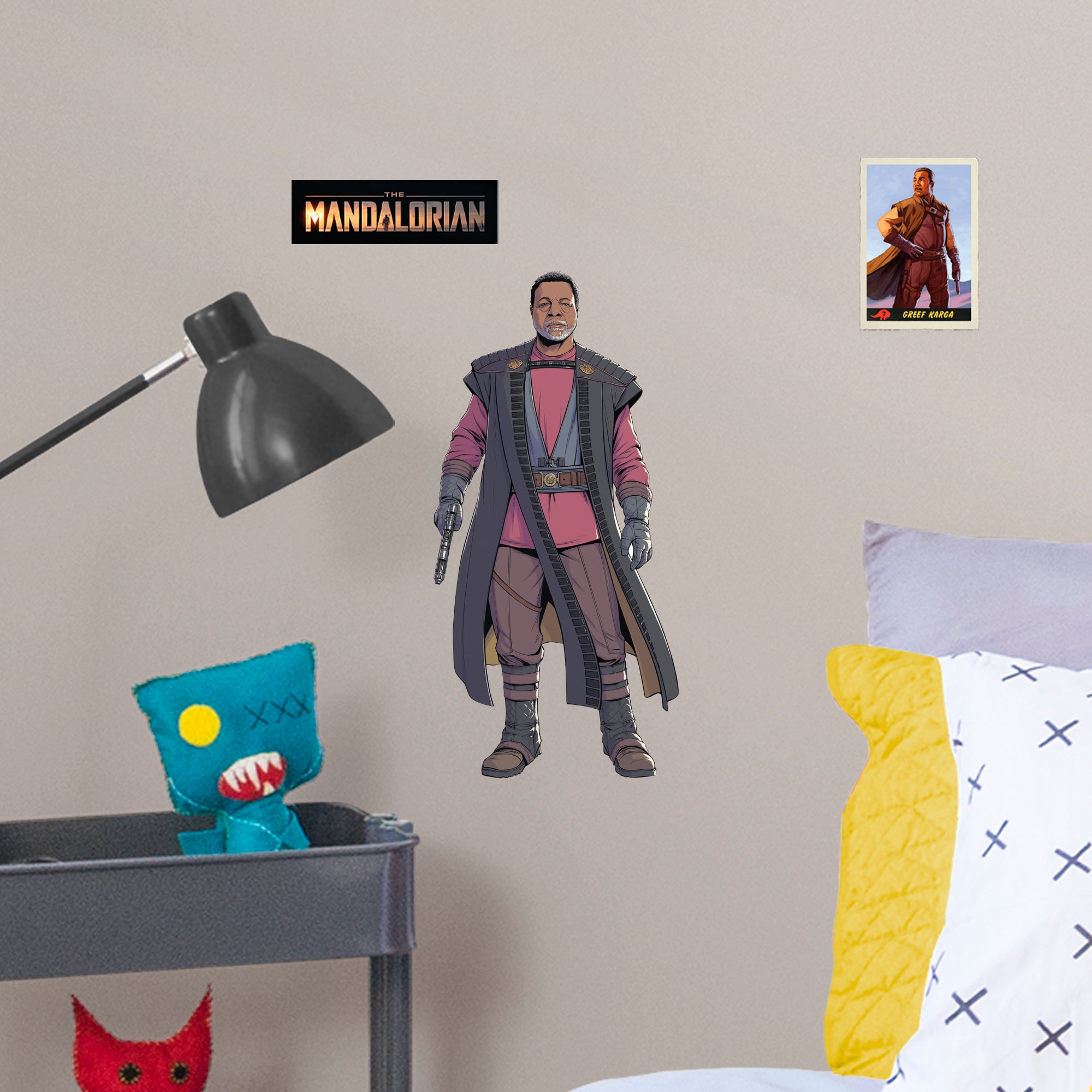 The Mandalorian Greef Karga RealBig        - Officially Licensed Star Wars Removable Wall   Adhesive Decal