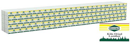 Walthers SceneMaster 949-3163 HO Scale Wrapped Lumber Load for WalthersMainline 72' Centerbeam Flatcar -- Irving Lumber (yellow, green)