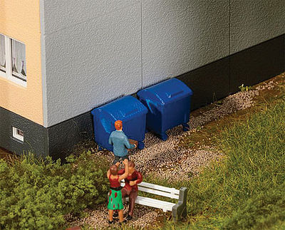 Walthers SceneMaster 949-4126 HO Scale Modern Trash Containers pkg(2)