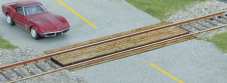 Walthers SceneMaster 949-4158 HO Scale Wood Grade Crossing -- Laser-Cut Wood Kit - Single