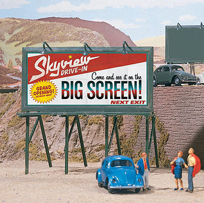 Walthers SceneMaster 949-4250 HO Scale Plain Billboards -- Kit pkg(3)