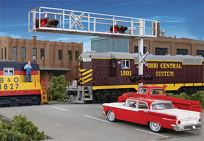 Walthers SceneMaster 949-4330 HO Scale Cantilever Grade Crossing Signal Two-Lane