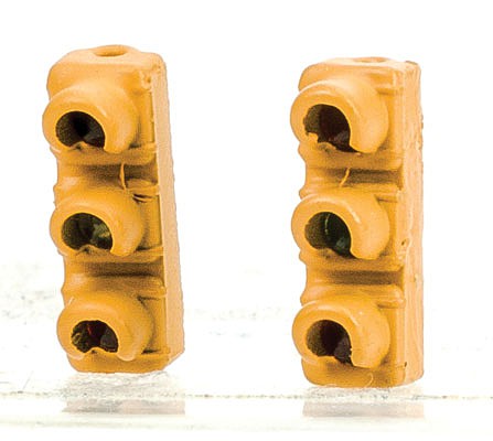 Walthers Scenemaster 949-4369 HO Scale 1960s-Style Traffic Light 2-Pack - Non-Operating -- Single-Sided Hanging