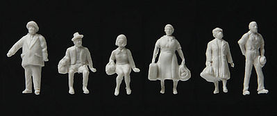 Walthers SceneMaster 949-6053 HO Scale Standing Walking Figures Unpainted (72)