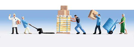 Walthers SceneMaster 949-6064 HO Scale Warehouse Workers and Accessories