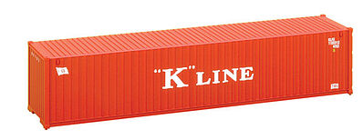 Walthers SceneMaster 949-8153 HO Scale 40' Corrugated Container - Assembled -- K-Line (red, white)