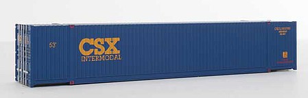 Walthers SceneMaster 949-8528 HO Scale 53' Singamas Corrugated-Side Container - Assembled -- CSX Intermodal (blue, yellow)