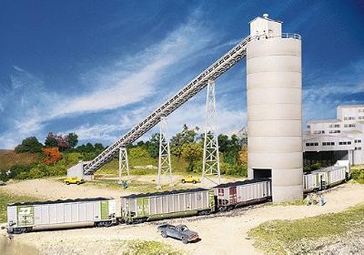 Walthers Cornerstone 933-3089 HO Scale Western Coal Flood Loader -- Kit - 32 x 4-1/2 x 16"  81.3 x 11.4 x 40.6cm, Conveyor Sections: 7-1/16" 18cm