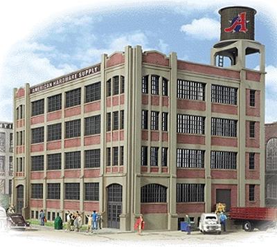 Walthers Cornerstone 933-3253 N Scale American Hardware Supply -- Kit - 8-1/4 x 5-3/4 x 6-7/8"  20.9 x 14.6 x 17.4cm