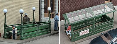 Walthers Cornerstone 933-3762 HO Scale Subway Entrance -- Kit - Builds 2 Complete Models
