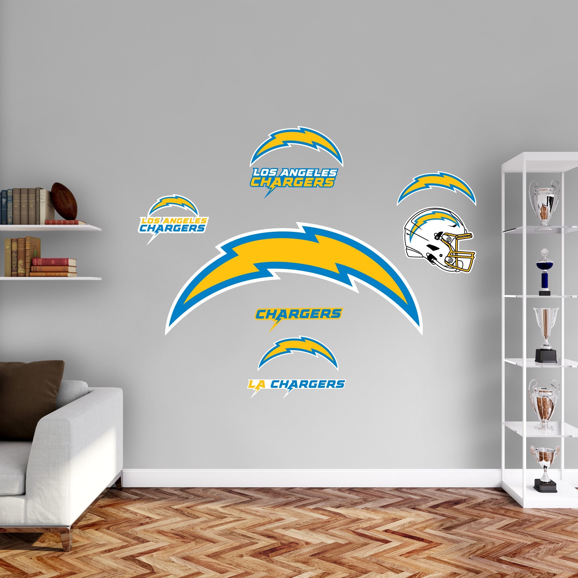 Los Angeles Chargers - RealBig Logo Collection - Official NFL - Reusable Vinyl Wall Decals #2