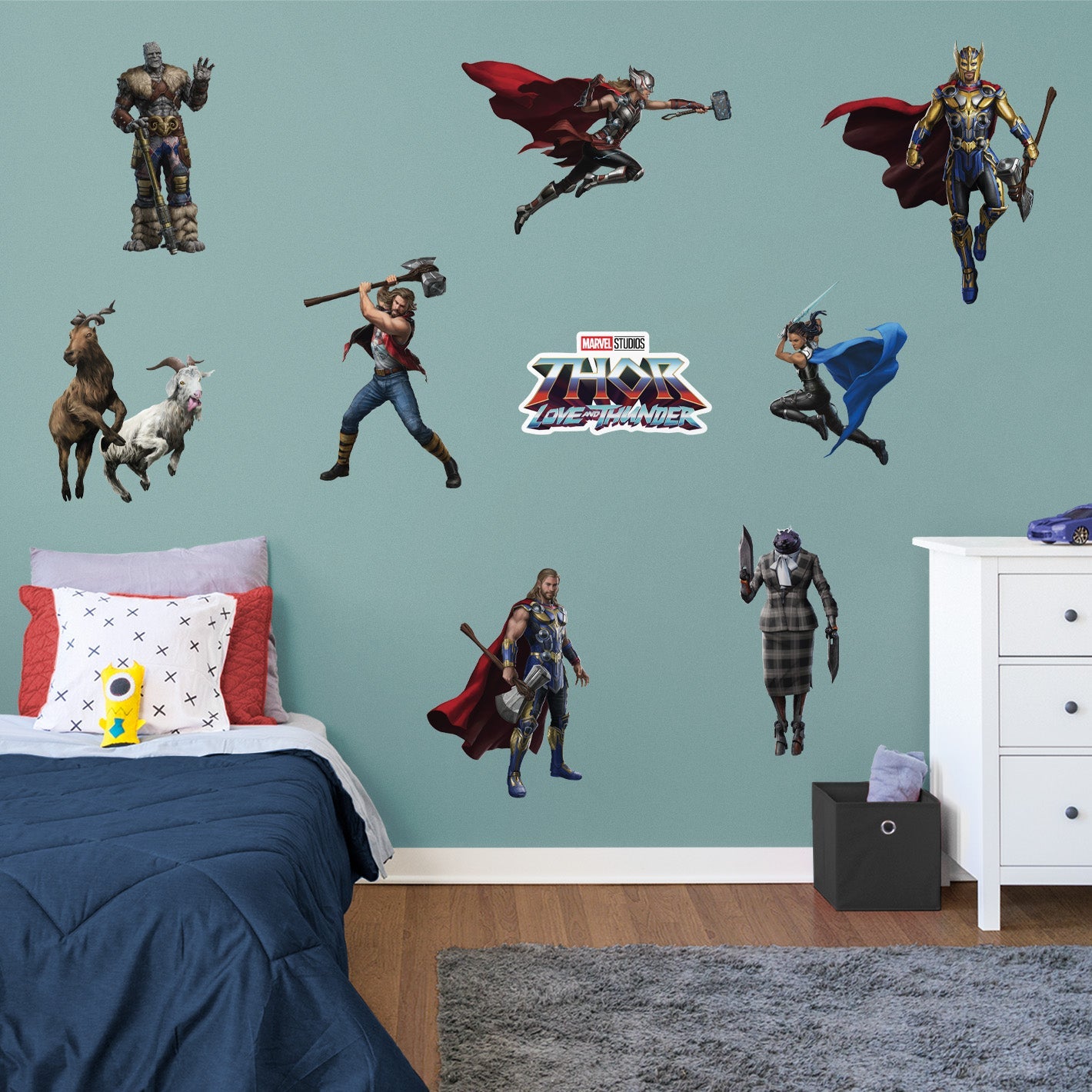 THOR: Love and Thunder: Thor Characters Collection - Officially Licensed Marvel Removable Adhesive Decal