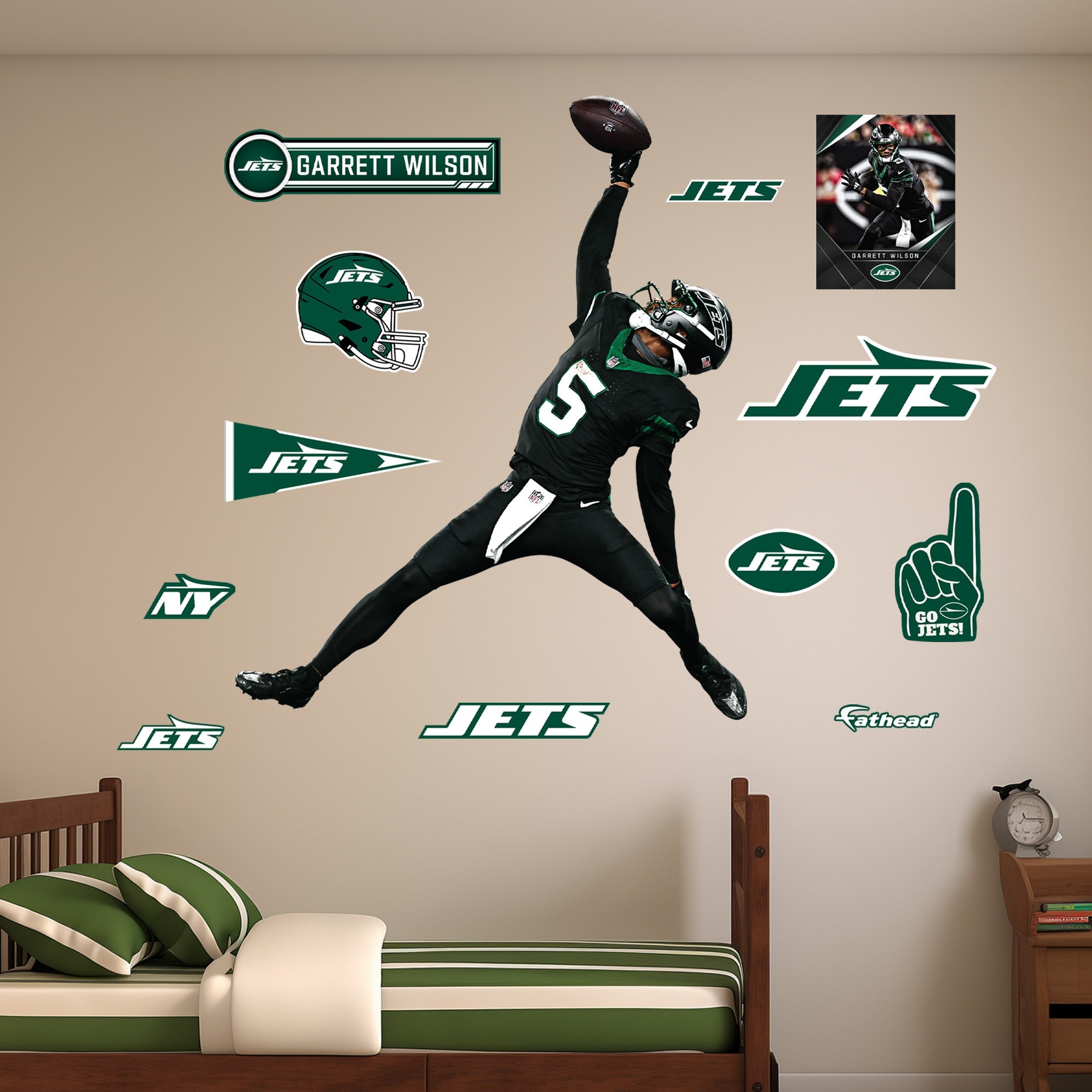 Garrett Wilson - RealBig Catch of the Year Collection - Official NFL - New York Jets - Reusable Vinyl Wall Decals