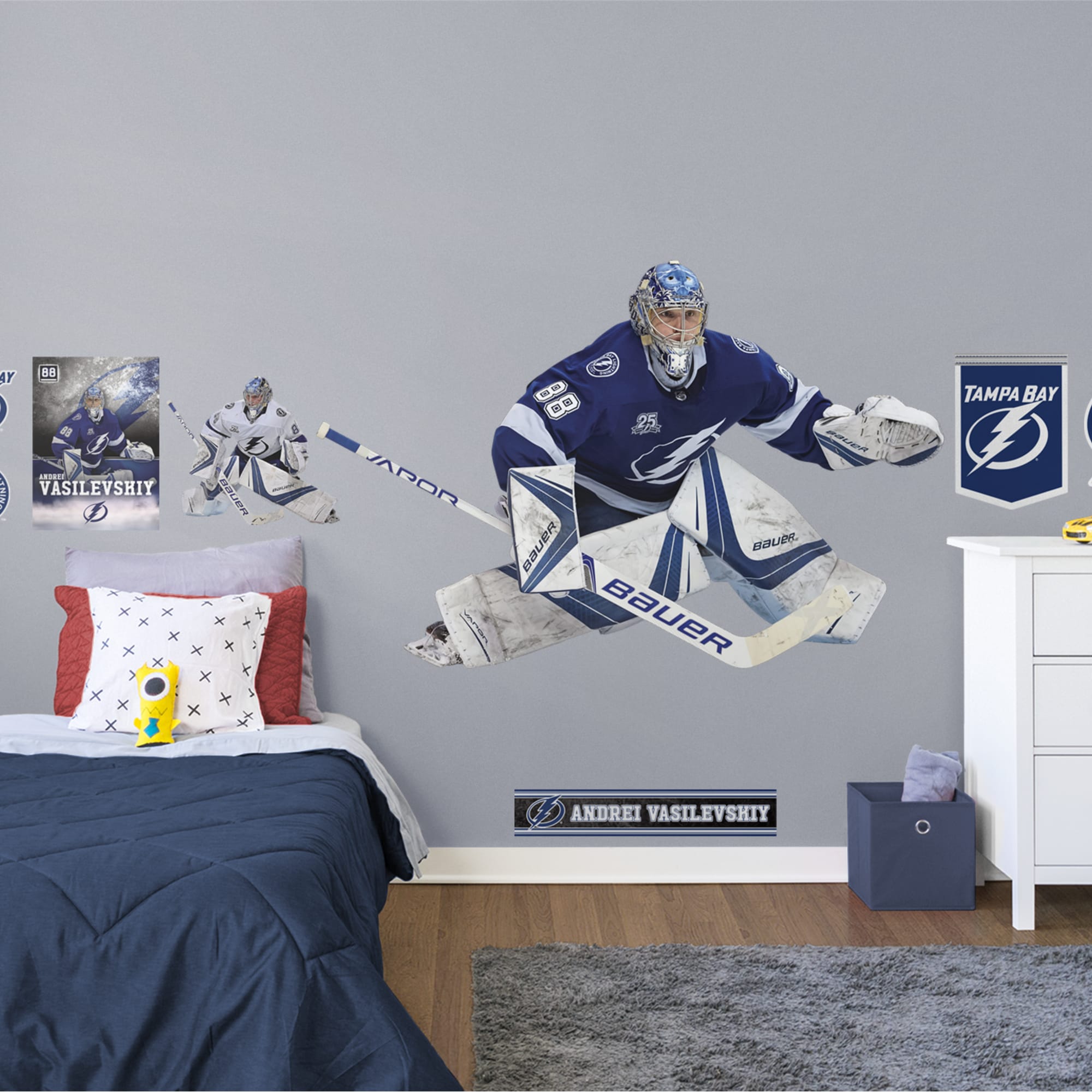 Andrei Vasilevskiy - RealBig Collection - Official NHL - Tampa Bay Lightning - Reusable Vinyl Wall Decals #1