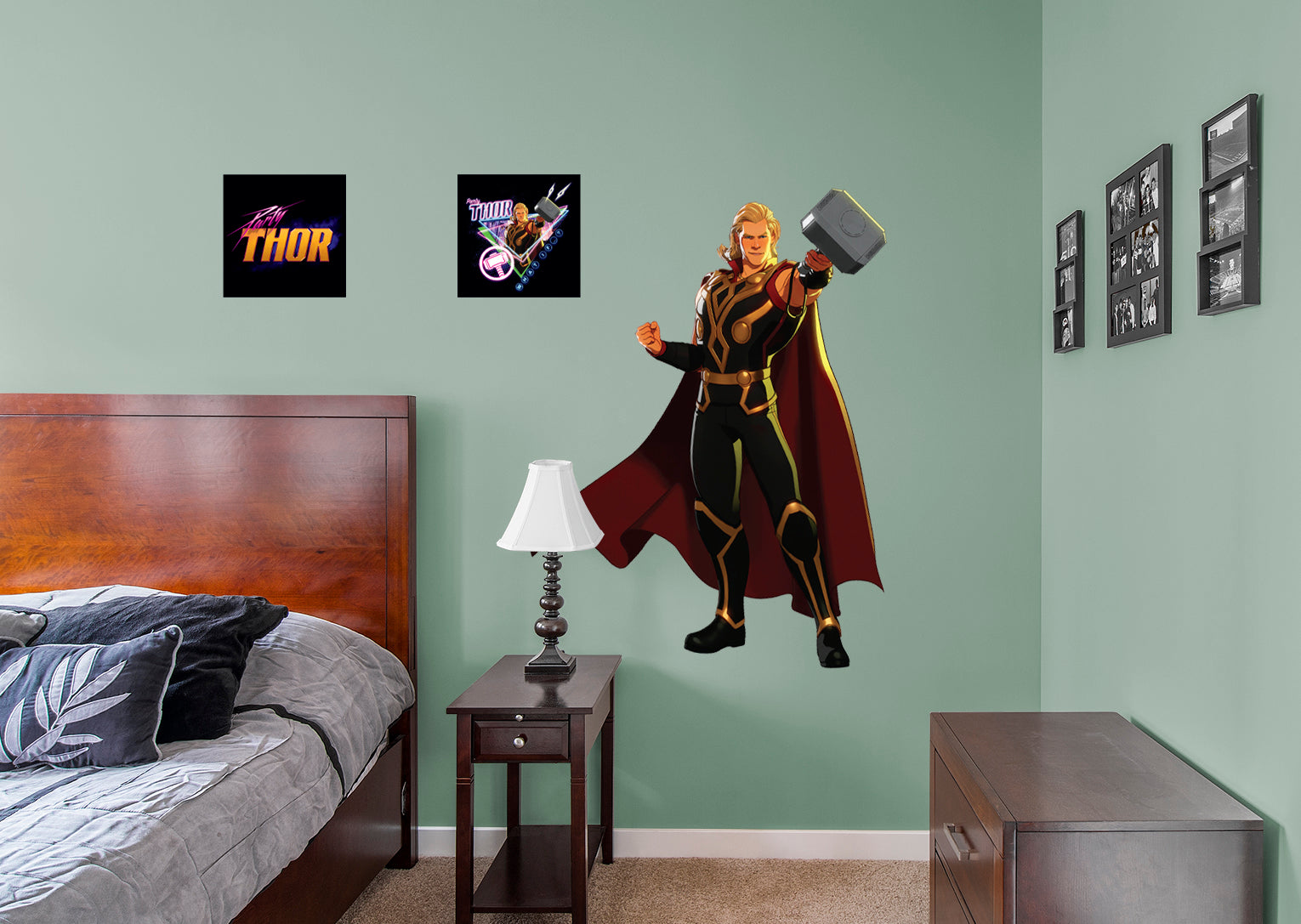 What If...: Party Thor RealBig        - Officially Licensed Marvel Removable Wall   Adhesive Decal